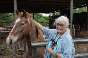 AIHR President Nanci Falley with Mano, official spokeshorse for AIHR.